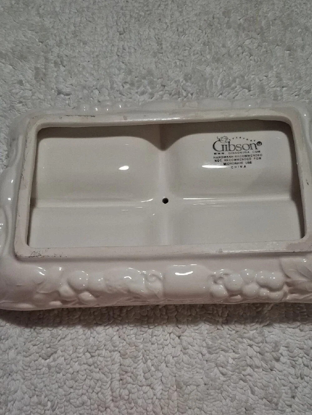 Gibson White Four-Compartment Ceramic Server